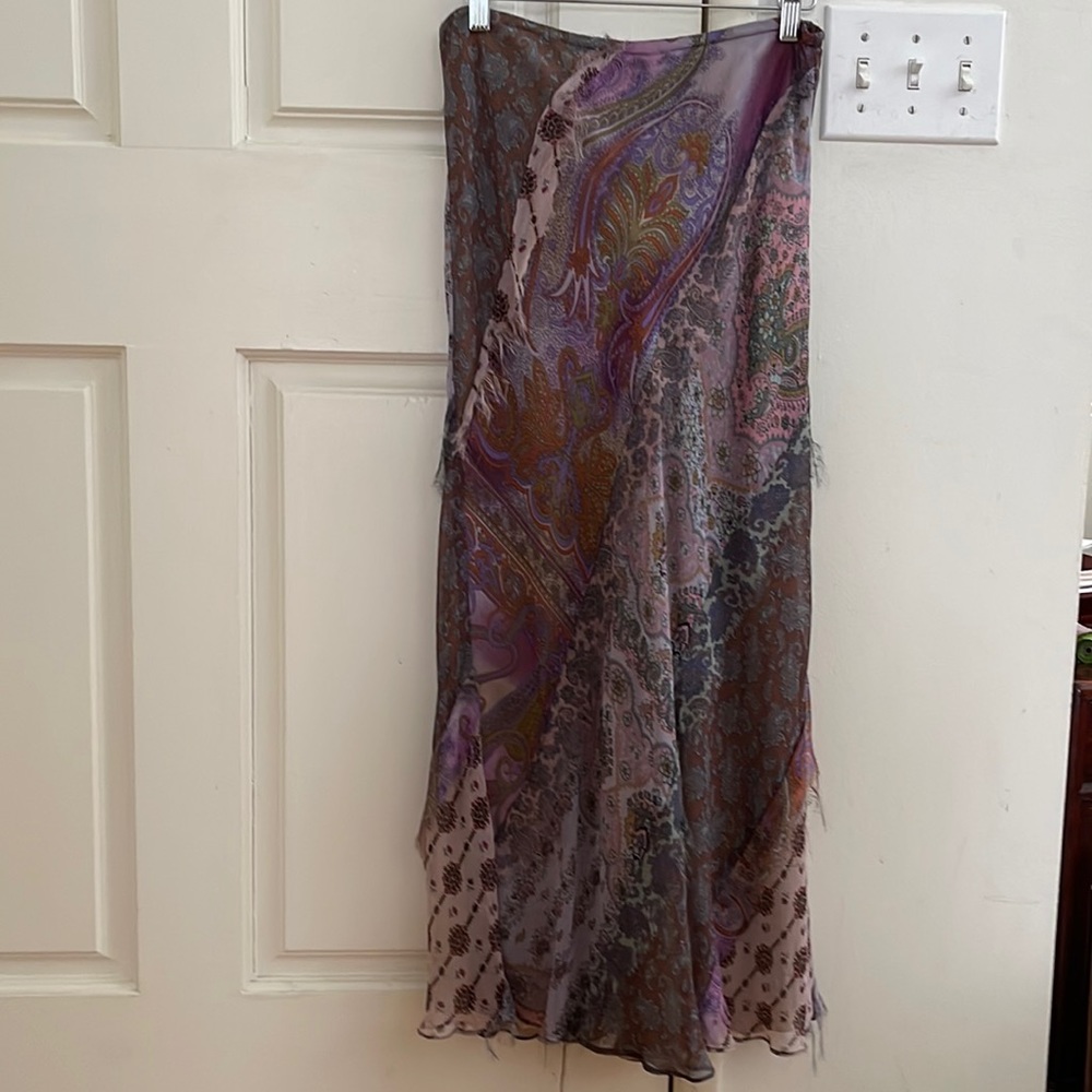 A beautiful Bias cut A-line silk skirt by Plenty